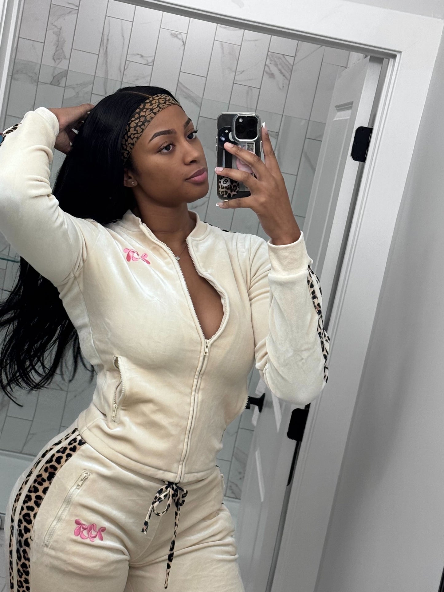 Cheetah Velour Set